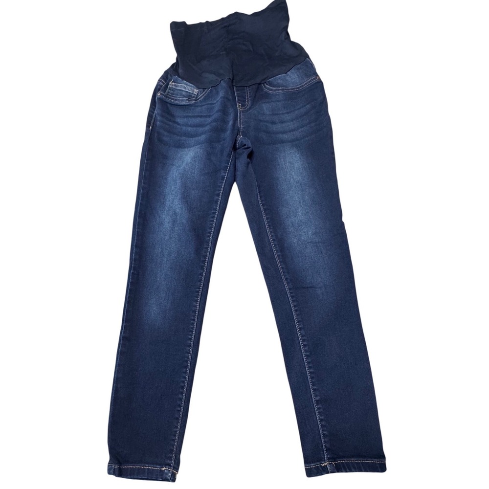 Bella Vida Maternity Jeans Women Size S Skinny Full Panel Dark Wash Comfort Deni
